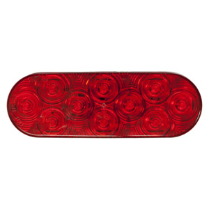 Peterson® LumenX® LED 4" Oval Red Stop/Turn/Tail Light - Grommet Mount