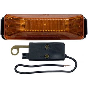 Peterson® Grommet-Mount 4" Rectangular LED Side Mrkr/Clrnc Light Kit - 4 Diodes, 0.156 Male Bullet, 9-16V (Amb)