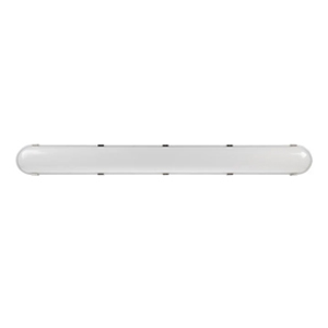 Vapor Tight 4' Dimmable LED Utility Light - 60W, 7800lm, 5000K, Screw Term (Wht w/ Frosted Lens)