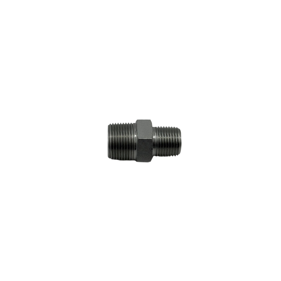 3/4" x 1/2" Reducing Hex Nipple – Steel, 1-1/8" Hex