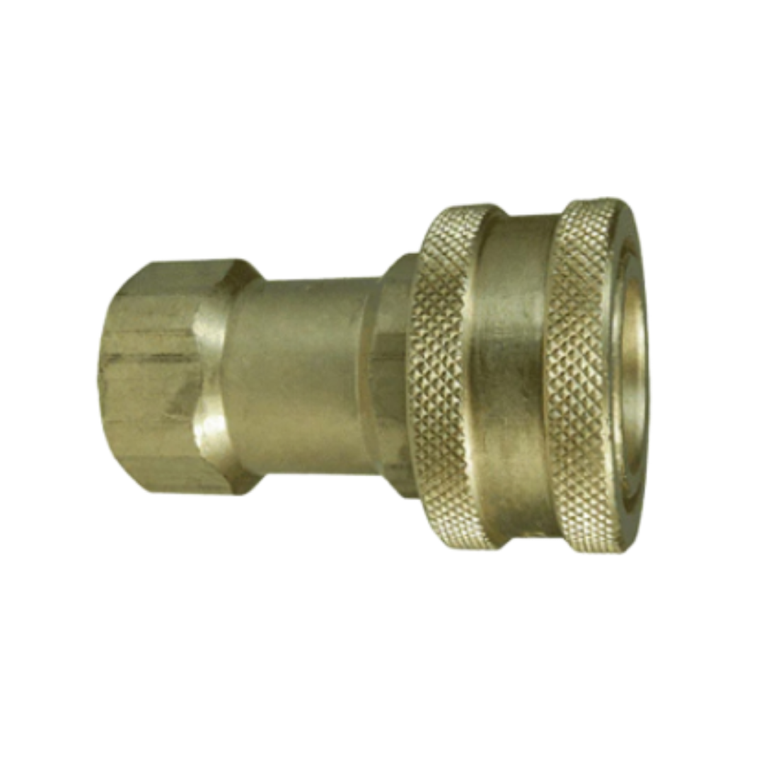 1/8" Body x 1/8" Female Pipe H-Series Brass Hydraulic Coupling