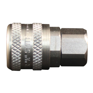 A-Style Steel Coupler 1/4" NPT Female, 1/4" Basic Flow, 34 SCFM, 300 PSI