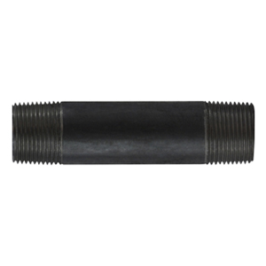 1" Close Black Steel Pipe Nipple – Schedule 40, Welded, Grade B