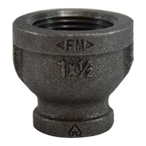 3/8" x 1/4" Black Pipe Reducing Coupling – Female NPT