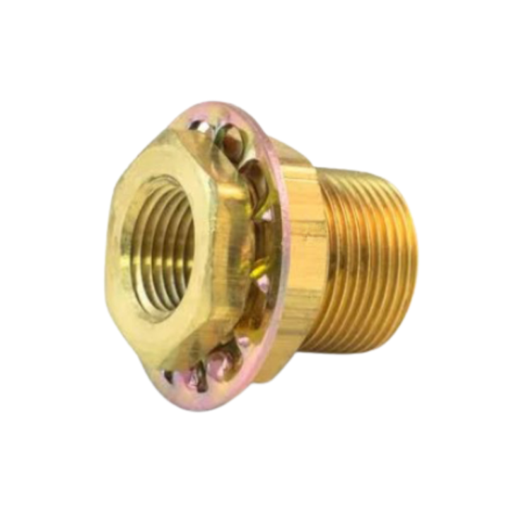 1/2" Brass Bulkhead Fitting with Jam Nut