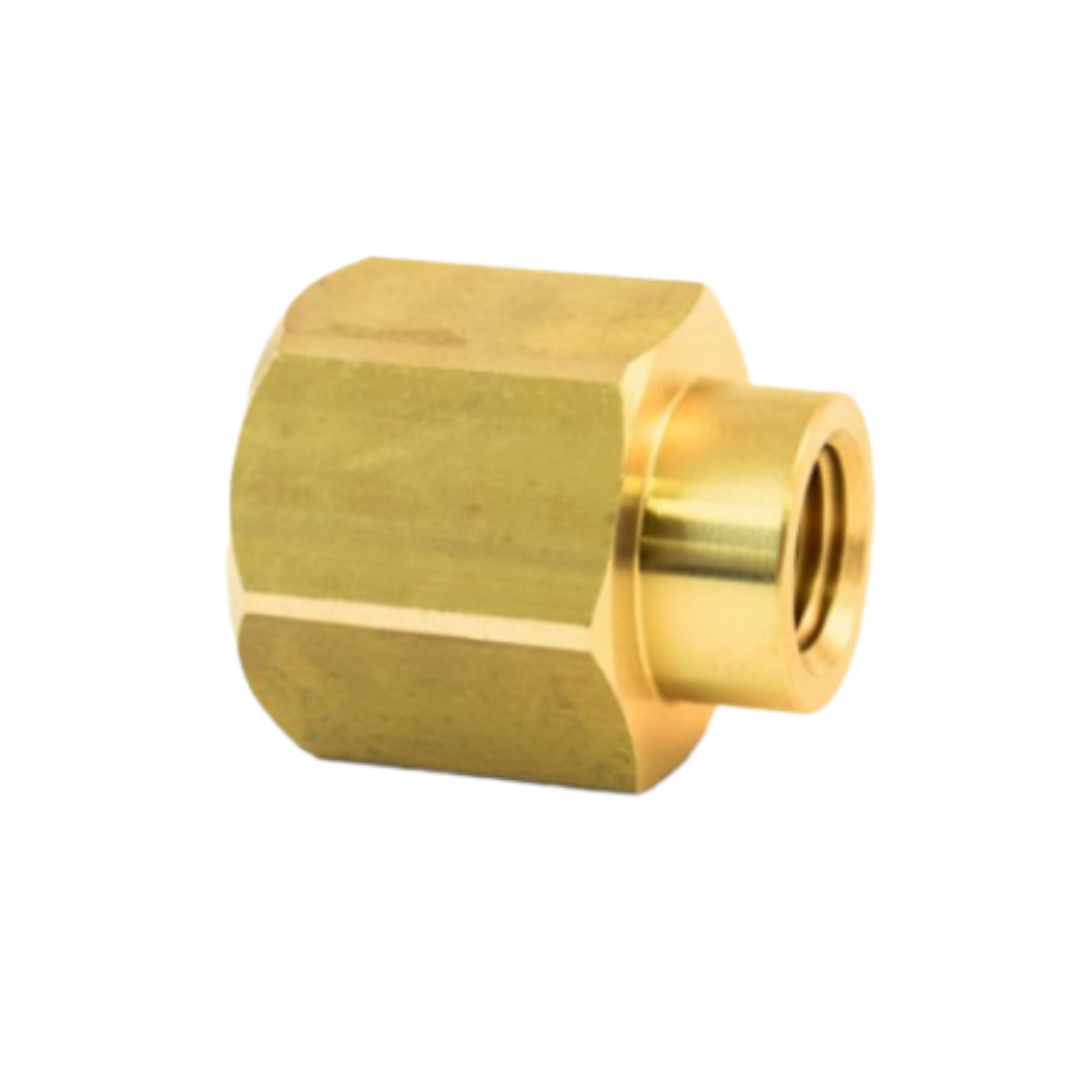 1/4" x 1/8" Brass Pipe Reducing Coupling – Female NPT
