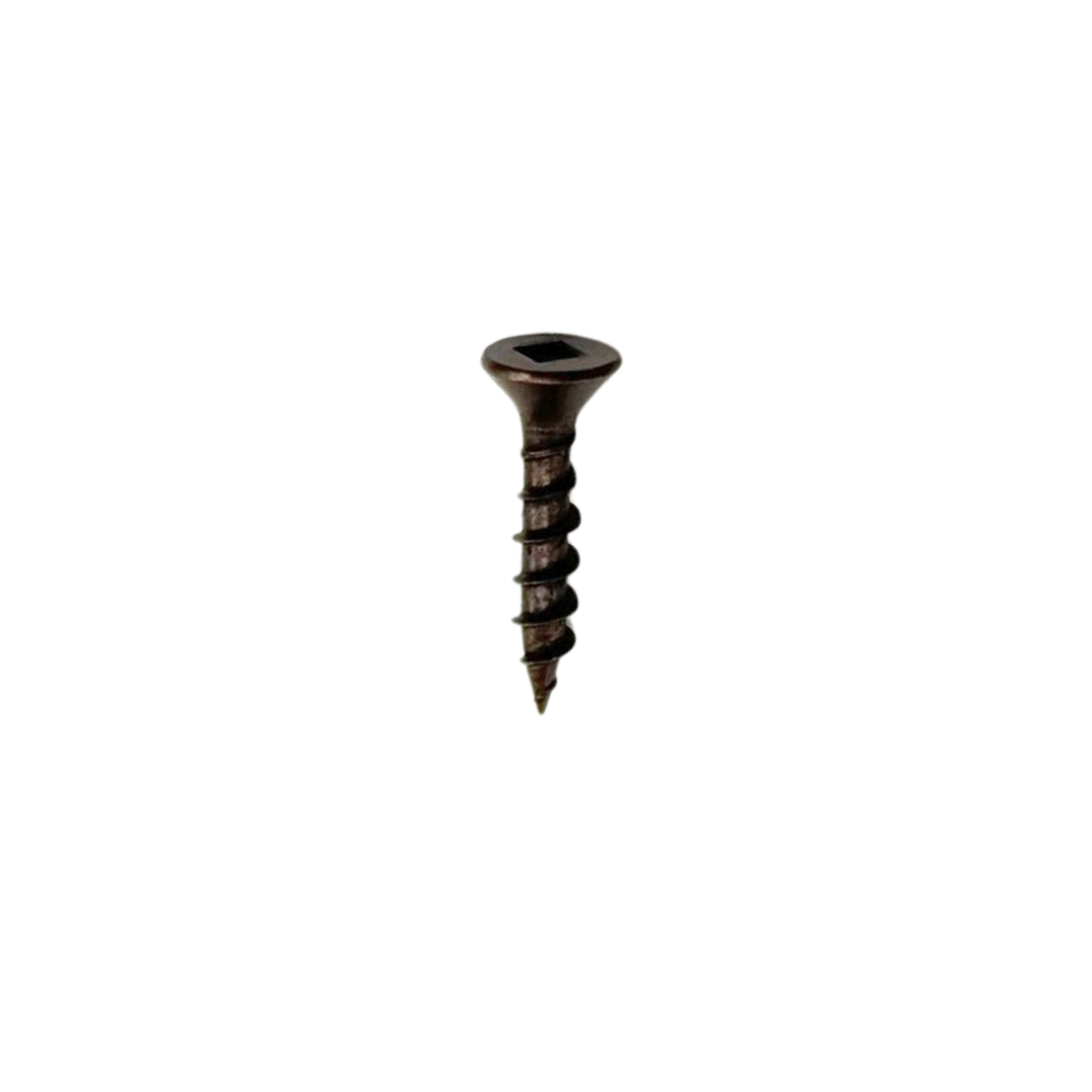 Flat Head, Square Drive, #6 x 1/2" Length, Statuary Bronze Finish