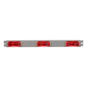 Bracket-Mount 16" LED ID Lightbar Kit w/ 6" Centers -  3 LEDs, 12V, 2 Screw (Red)