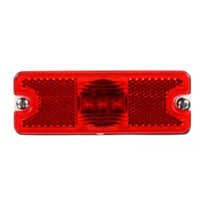 Surface-Mount 4-1/2" Rectangular LED Mrkr/Clrnc Light Kit w/ Reflex - 3 Diodes, Hardwired, 12V (Red)