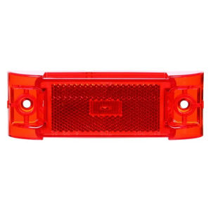 Surface-Mount 6" Rectangular PC-Rated Incandescent Mrkr/Clrnc Light Kit w/ Reflex - 0.180 Bullet, Fit N' Forget M/C, 12V (Red)