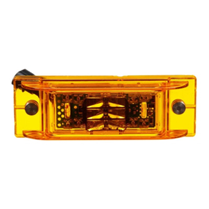 Surface-Mount 6" Rectangular PC-Rated LED Mrkr/Clrnc Light w/ 3-Pos Conn - 16 Diodes, Hardwired, 12V (Amb)
