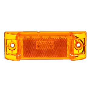 Surface-Mount 6" Rectangular LED Mrkr/Clrnc Light w/ Reflex - 8 Diodes, Hardwired, 12V (Amb)