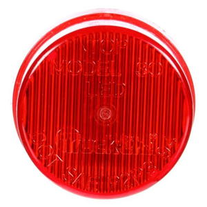 Grommet-Mount 2" Round LED Mrkr/Clrnc Light - 2 Diodes, Fit N' Forget M/C, 12V (Red)