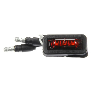 Flex-Lite Adhesive-Mount 1-1/2" Rectangular PC-Rated LED Rear Exit Mrkr/Clrnc Light - 3 Diodes, 0.180 Bullet, Hardwired, 12V (Red)