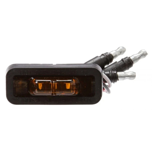 Flex-Lite Adhesive-Mount 2" Rectangular LED Dual-Function Mrkr/Clrnc Light - 3 Diodes, 0.180 Bullet, Hardwired, 12V (Amb)