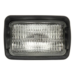 Stud-Mount 6" Rectangular Hardwired Halogen Flood Work Light - 1 Bulb, 12V, 2700 cp (Wht)