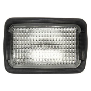 Stud-Mount 6" Rectangular Hardwired Halogen Flood Work Light - 1 Bulb, 12V, 1350 cp (Wht)