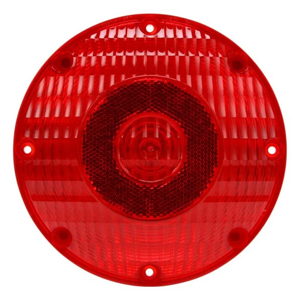 Four-Stud 7" Round Incandescent S/T/T Light - PL-3, 12V (Red)