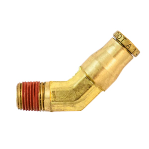 1/4" Tube x 1/4" Male Pipe Brass Push-to-Connect 45° Fixed Elbow (Non-Swivel)