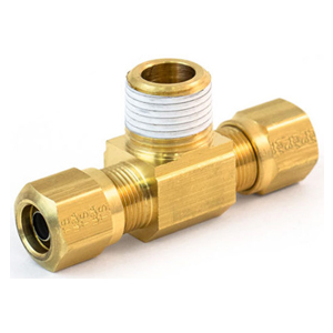 Male Branch Tee, Brass