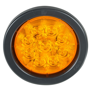 Grommet-Mount Round 4" LED Strobe Light - Class I, 12-24V (Amb)