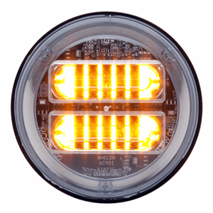 Super-LED® Round Surface-Mount 4" Strobe Light w/ 6" Pigtails (Amb)