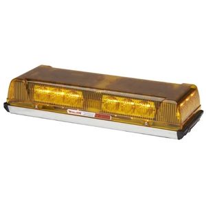 Super-LED® CON3™ Responder® 17" Perm-Mount Low-Profile Mini Lightbar w/ Aluminum Base - Class I, 12-24V (Amb)