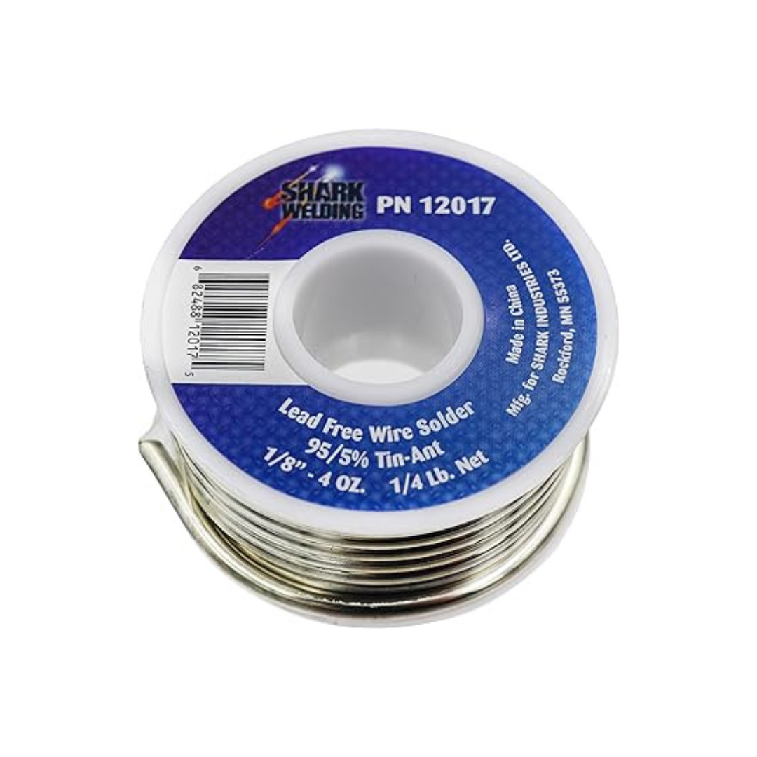 Shark 12017 95/5 Solid Wire Solder, 0.125 In