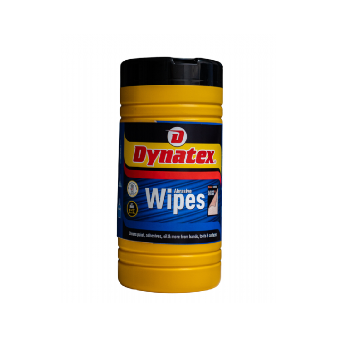 Dual-Sided Abrasive Pre-Moistened Shop Wipes, 80-Count Canister