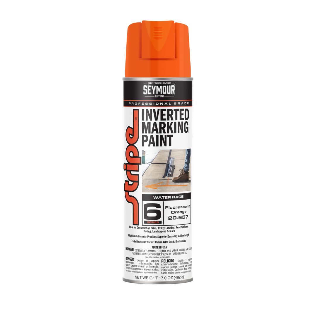 Seymour Stripe 6-Series Inverted Paint Fluorescent Orange