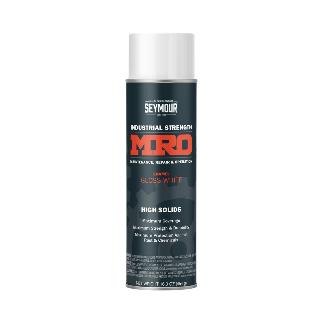 Seymour MRO High-Solids Gloss White Spray Paint 16 oz