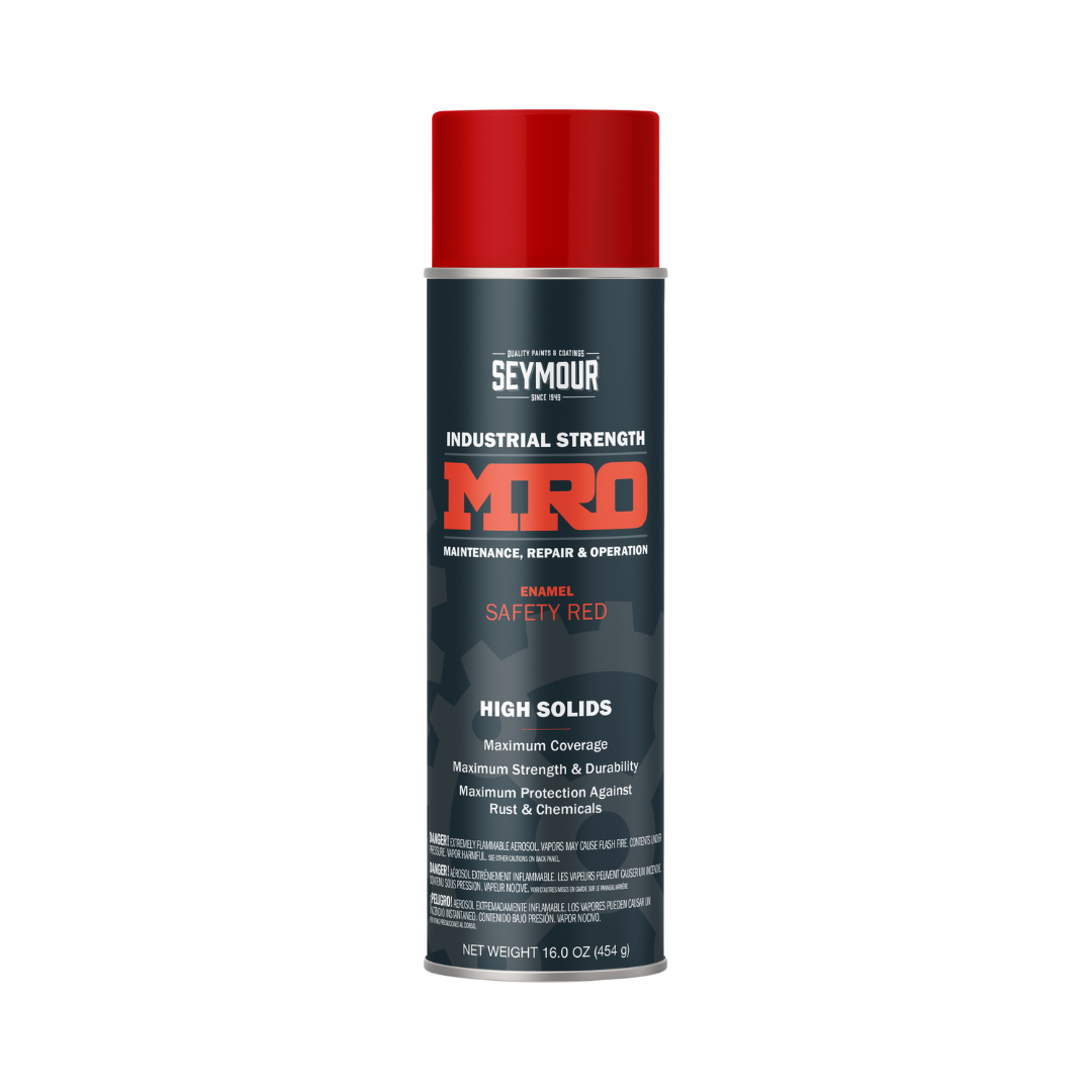 Seymour MRO Safety Red High-Solids Enamel Spray Paint