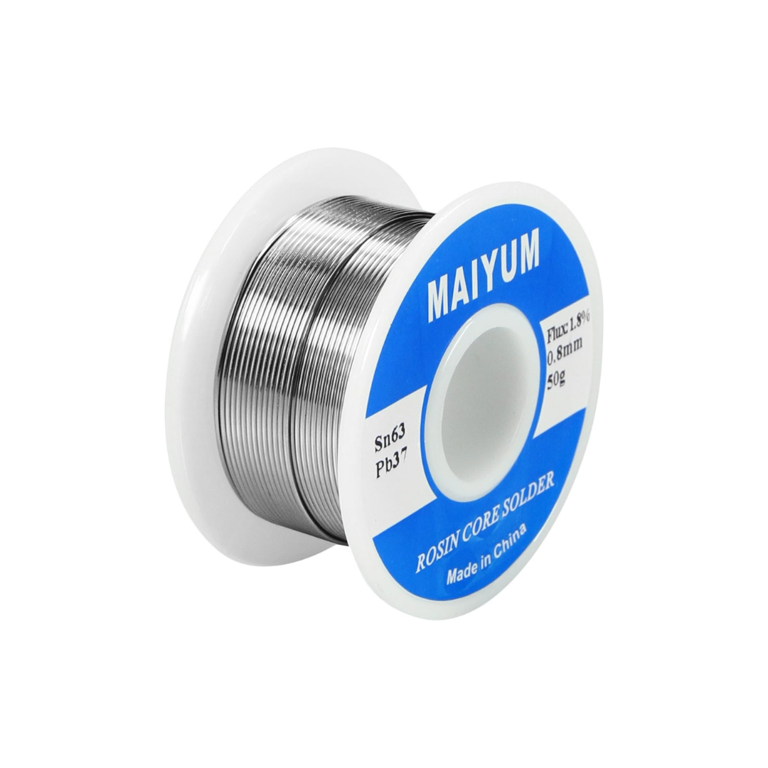 Maiyum 63/37 rosin core solder wire, 0.8 mm 50 g