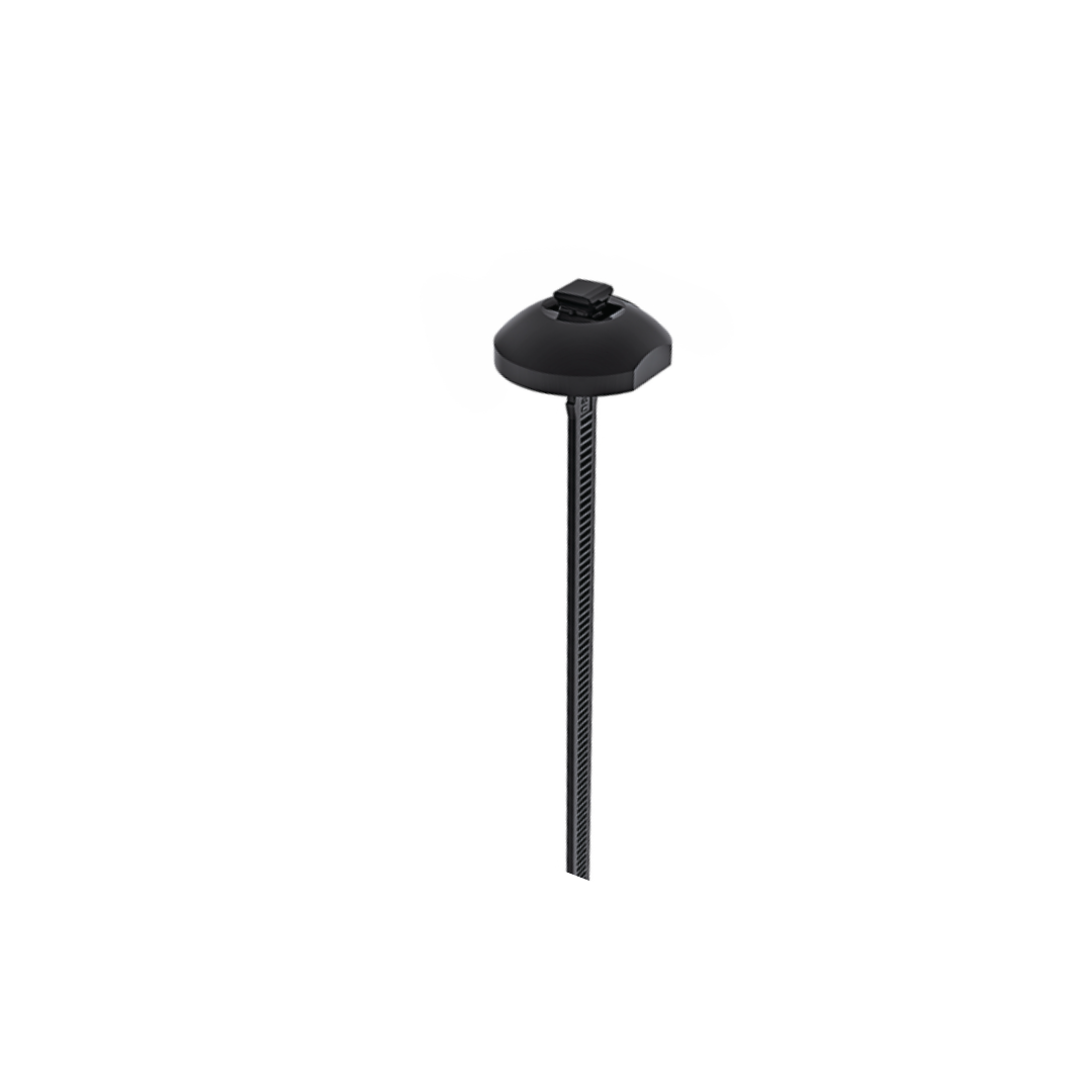 Heat-Resistant Nylon Cable Tie with Button Head 9.6" - 105 lb Tensile Strength (Black)
