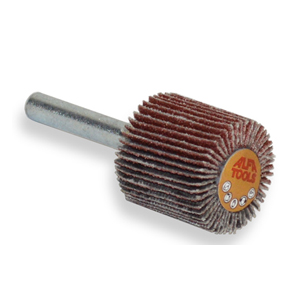 1" Flap Wheel, 120 Grit Aluminum Oxide, Mounted with 1/4" Steel Shank
