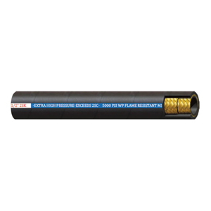 3/8" ID x 0.687" OD 2SK Extreme Pressure Hydraulic Hose – Import Thin Cover, Two-Wire Braid