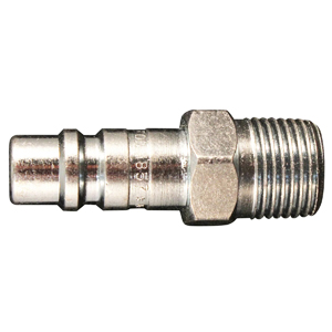 Pneumatic Quick-Connect Plug — High-Flow, 1/2 in Basic Flow, 1/2 in Male NPT, Steel, 300 psi, 99 SCFM (MI-1857 / 857)