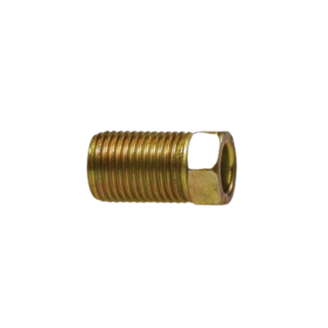 1/4" Inverted Flare Long Nut – Steel, 7/16"-24 Thread, For Hydraulic Tubing