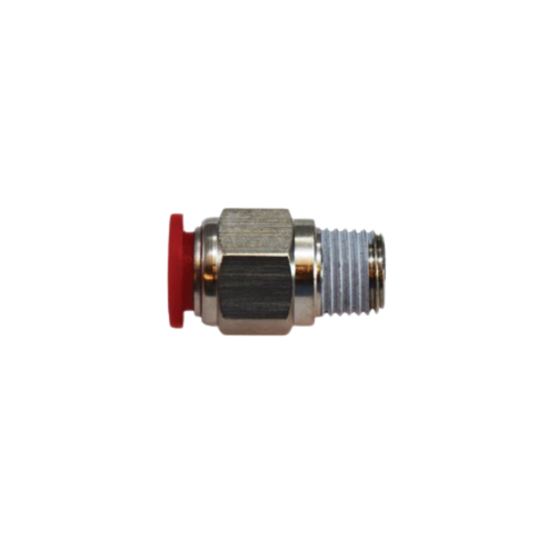 12mm x 1/4" BSPT Straight Adapter | Push-to-Connect x Male Thread | Composite Pneumatic Fitting