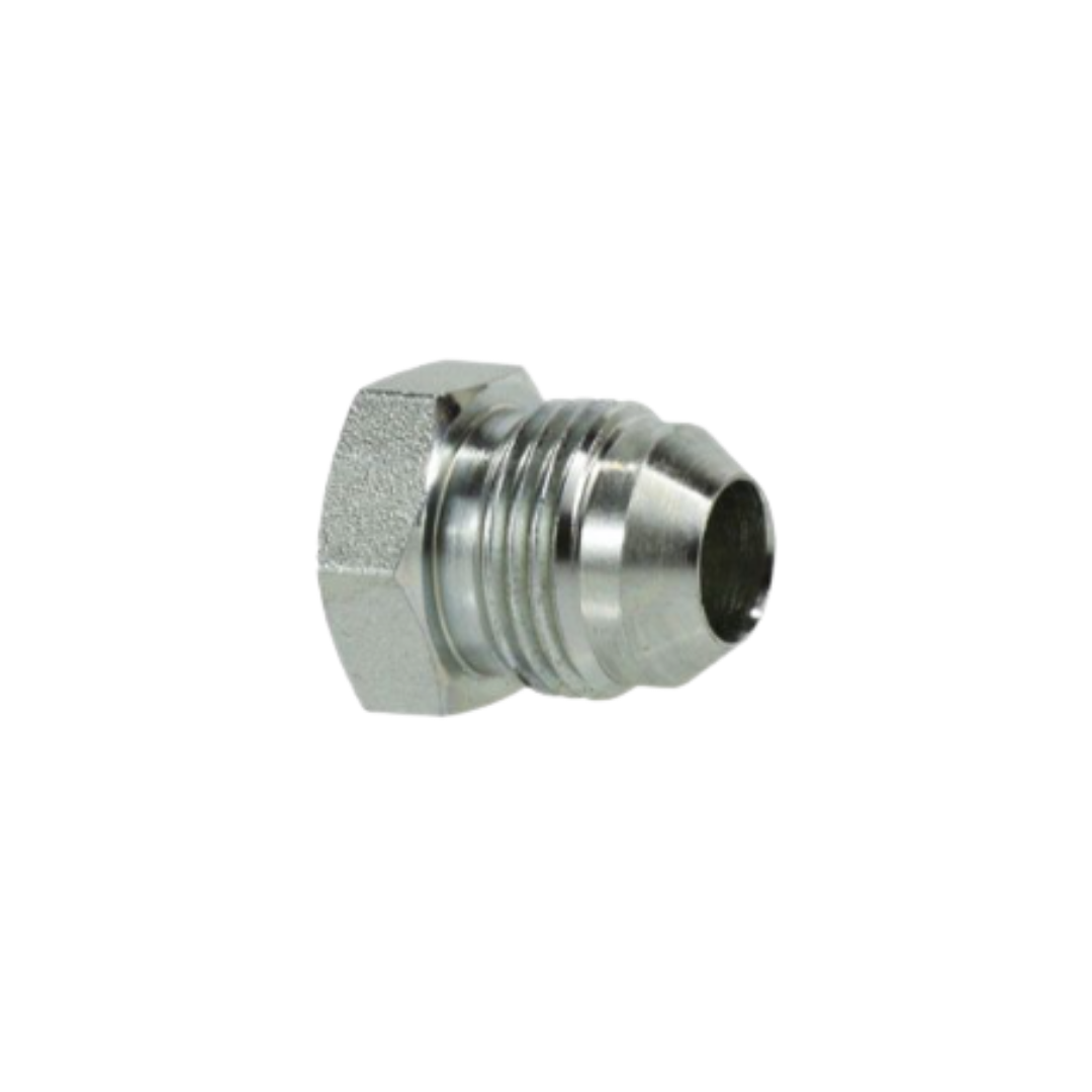 1/4" JIC Plug | 37° Flare Cap | Steel Hydraulic Fitting | 5,000 PSI