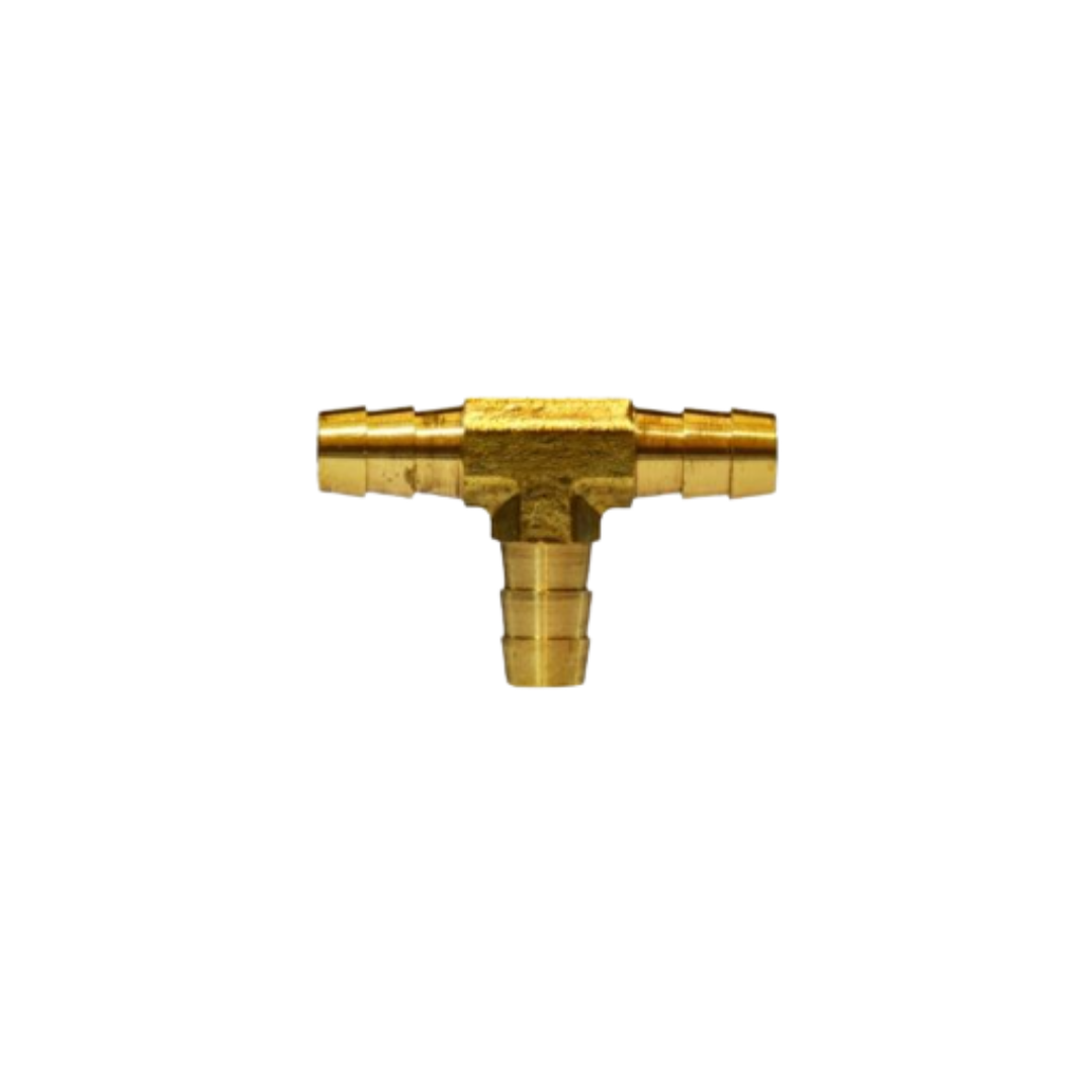 3/8" Brass Hose Barb Tee – Pneumatic Airline Fitting