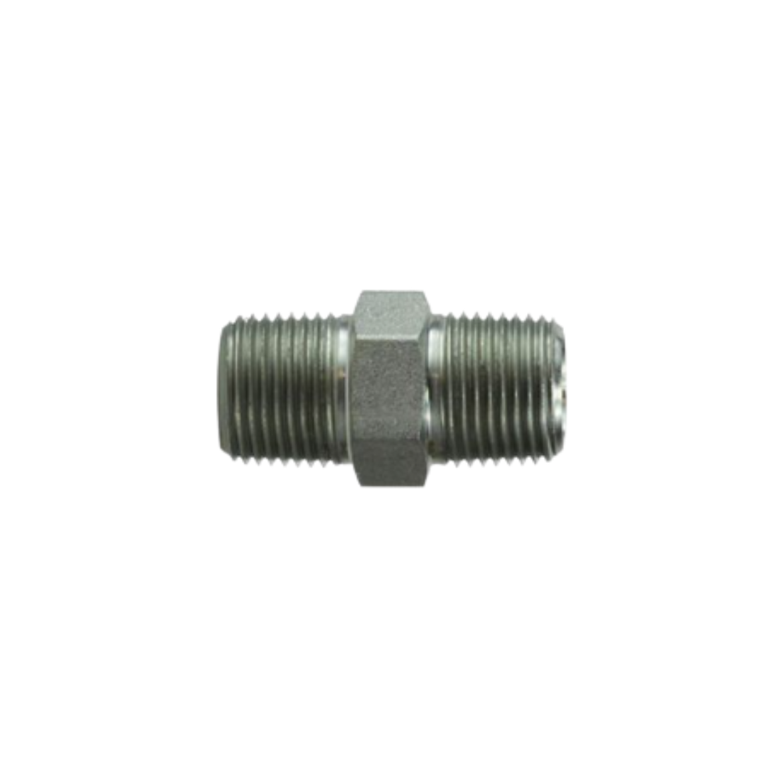 3/4" x 3/4" Steel Hex Pipe Nipple | Male NPT, Hex Body, Durable Steel Construction