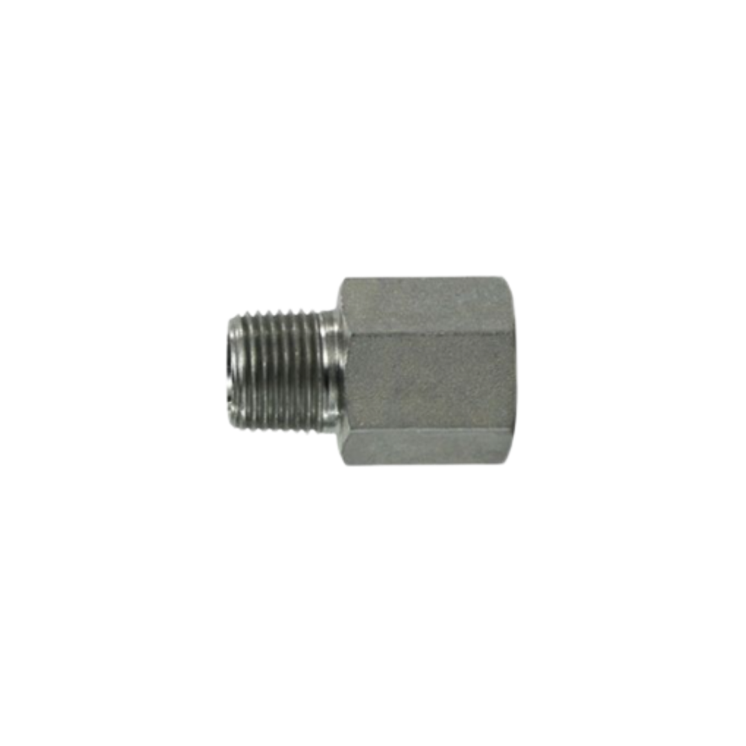 3/8" x 1/4" Steel Pipe Reducer/Expander – Male x Female Hex Adapter Fitting