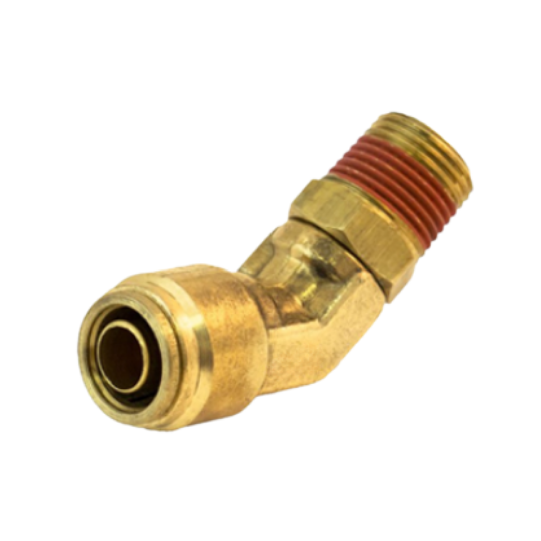 5/8" Tube x 1/2" Male Pipe Brass Push-to-Connect 45° Swivel Elbow
