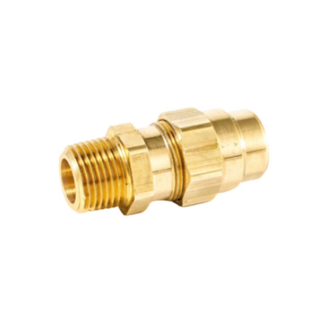 3/8" Hose x 3/8" Male DOT Brass Hose Connector Assembly