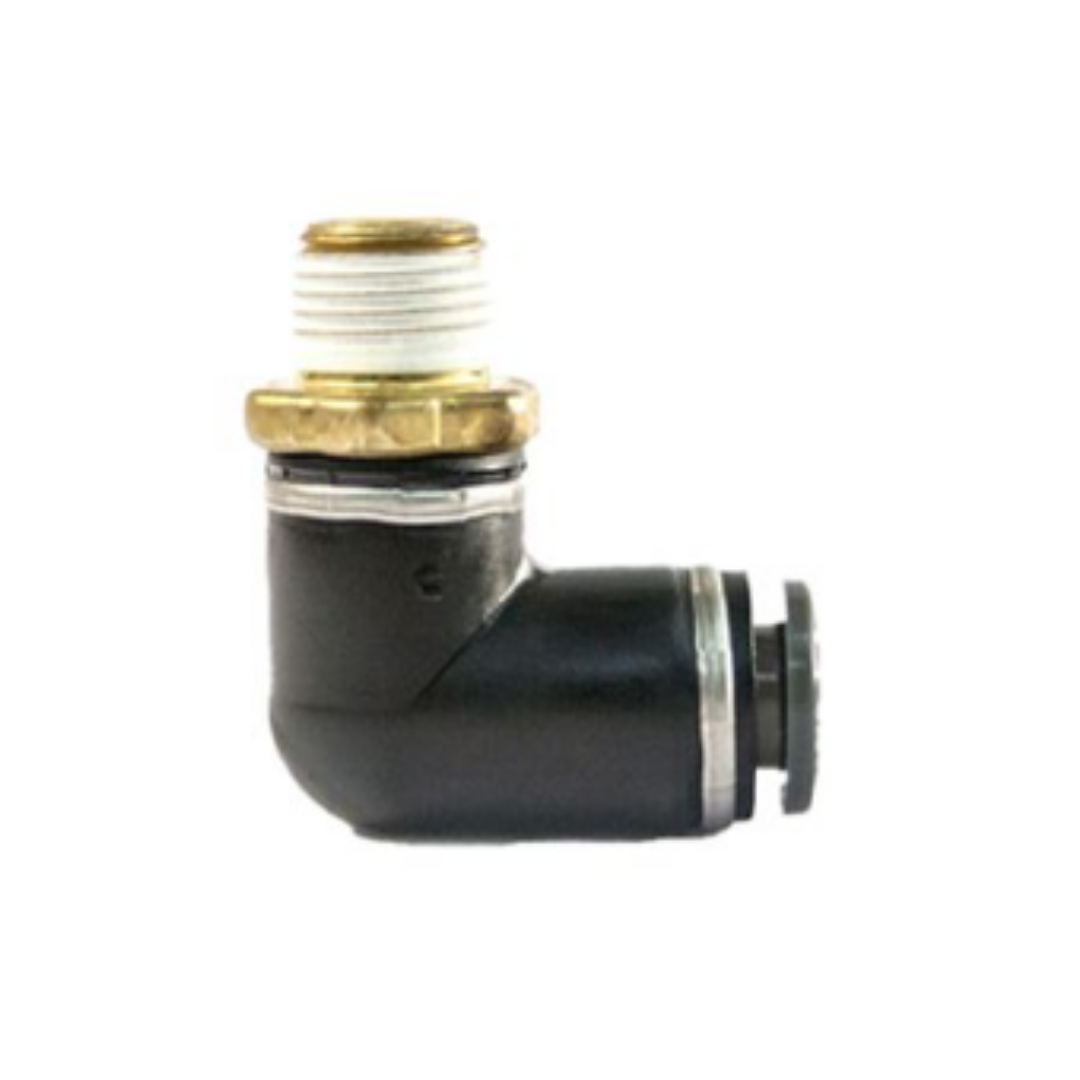 TRS-S769PMT-10-8 Composite Male Elbow, 5/8" Tube x 1/2" NPT, Swivel, Push-to-Connect, DOT/SAE Approved