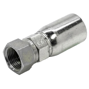 Hydraulic Hose Fitting – Steel, Female Swivel, Crimp-Style Connector