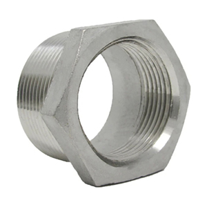 Hydraulic Bushing – 1-1/4" Male NPTF x 1" Female NPTF – Carbon Steel, Hex Drive, Zinc-Plated