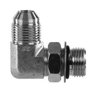 JIC 37° Flare 45° Male Elbow – 1/2" Hose x 3/8" Male Pipe, 3/4" Hex – Hydraulic Fitting