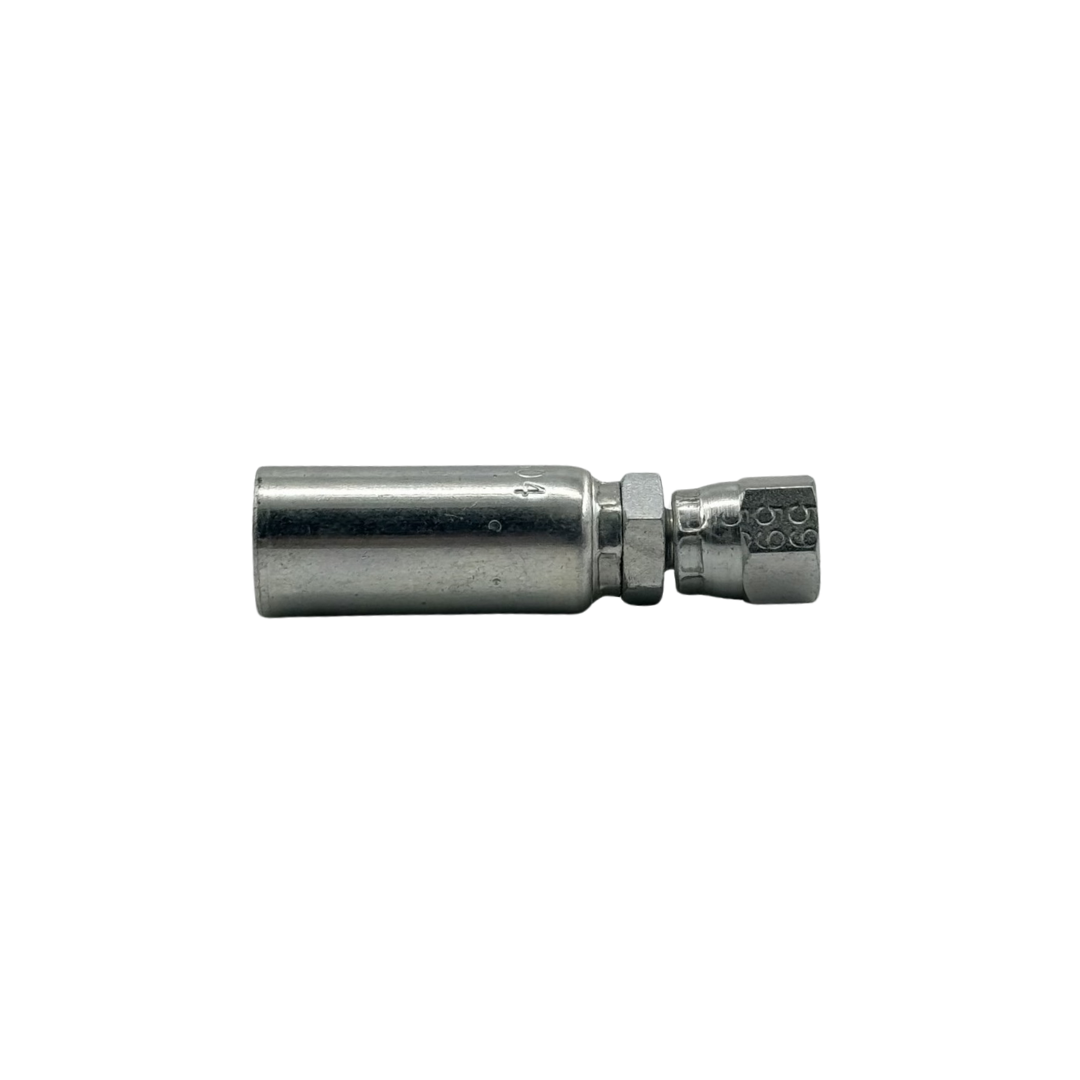 1/4" Hose x 7/16"-20 JIC 37° Female Swivel – Hydraulic Hose End – Trivalent Zinc – Couplamatic CS09 Series